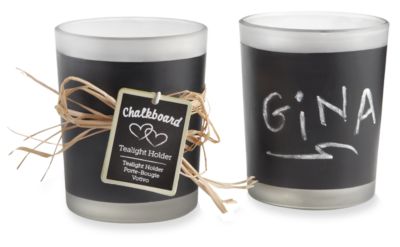 Chalkboard Tealight Holder Favors