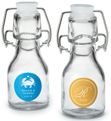Personalized Mini Glass Favor Bottle