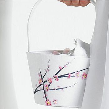 Cherry Blossom Flower Girl Basket