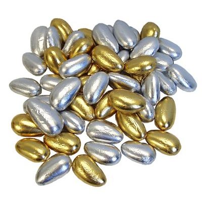 Foil-covered Jordan Almonds