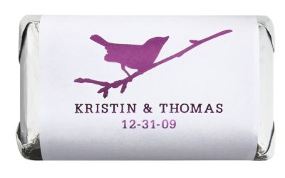 Personalized Metallic HERSHEY'S MINIATURES® Chocolates - Bird