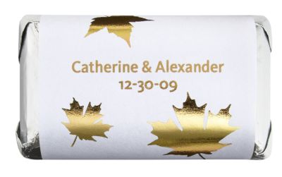 Personalized Metallic HERSHEY'S MINIATURES® Chocolates - Fall Leaves