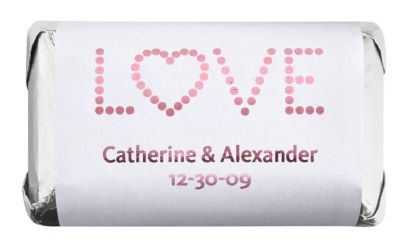 Personalized Metallic HERSHEY'S MINIATURES® Chocolates - Love