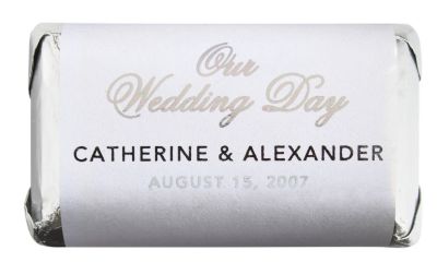 Personalized Metallic HERSHEY'S MINIATURES®  Chocolates - Our Wedding Day