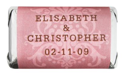 Personalized HERSHEY'S MINIATURES® Chocolates - Regal (Pink)