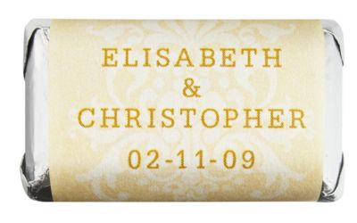 Personalized HERSHEY'S MINIATURES® Chocolates - Regal (Yellow)