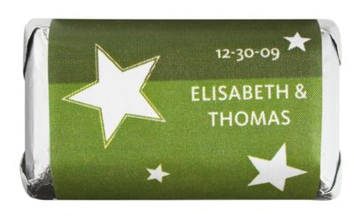 Personalized HERSHEY'S MINIATURES® Chocolates - Stars (Green)