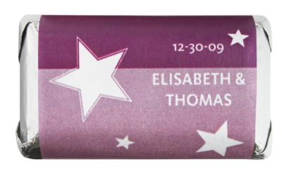 Personalized HERSHEY'S MINIATURES® Chocolates - Stars (Purple)