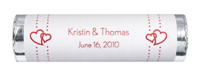 Personalized Metallic Lovesavers - Double Heart