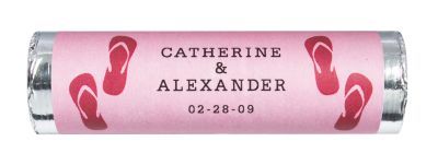 Personalized Lovesavers - Flip-Flops (Pink)