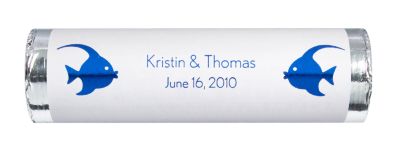 Personalized Metallic Lovesavers - Kissing Fish