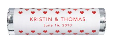 Personalized Metallic Lovesavers - Tiny Hearts