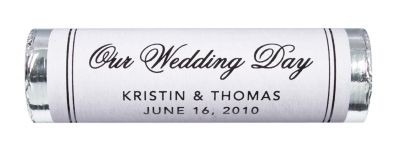 Personalized Metallic Lovesavers - Our Wedding Day