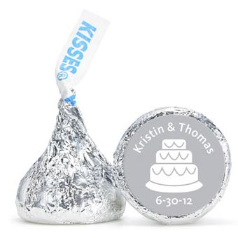 Personalized HERSHEY'S® Kisses - Cake (Silver)