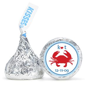 Personalized HERSHEY'S® Kisses - Crab (Blue)