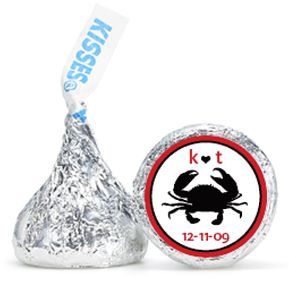 Personalized HERSHEY'S® Kisses - Crab (Red)
