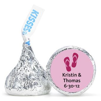Personalized HERSHEY'S® Kisses - Flip Flops (Pink)