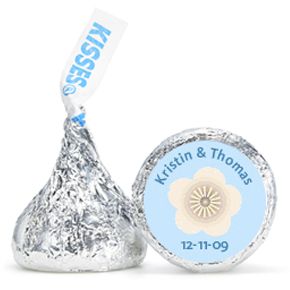 Personalized HERSHEY'S® Kisses - Flower (Blue)