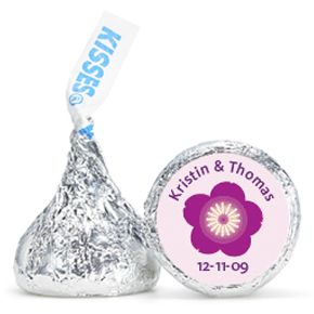 Personalized HERSHEY'S® Kisses - Flower (Purple)