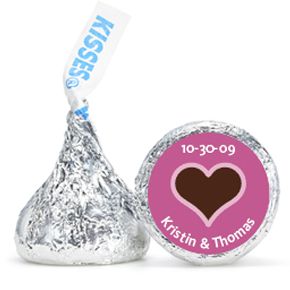 Personalized HERSHEY'S® Kisses - Heart (Brown)