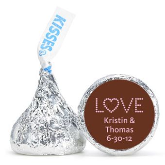 Personalized HERSHEY'S® Kisses - Love (Pink)