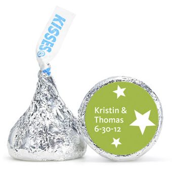 Personalized HERSHEY'S® Kisses - Stars (Green)