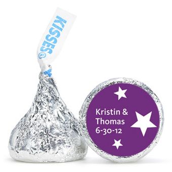 Personalized HERSHEY'S® Kisses - Stars (Purple)
