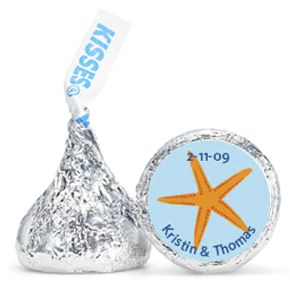Personalized HERSHEY'S® Kisses - Starfish (Blue)