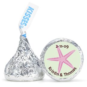 Personalized HERSHEY'S® Kisses - Starfish (Green)