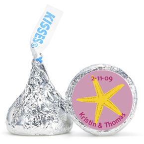Personalized HERSHEY'S® Kisses - Starfish (Pink)