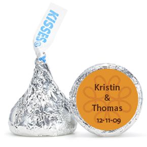 Personalized HERSHEY'S® Kisses - Twirl (Orange)