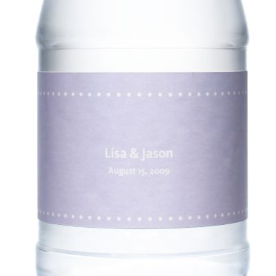 Personalized Water Bottles - Pin Dot (Lavender)