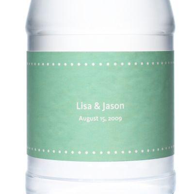 Personalized Water Bottles - Pin Dot (Mint)