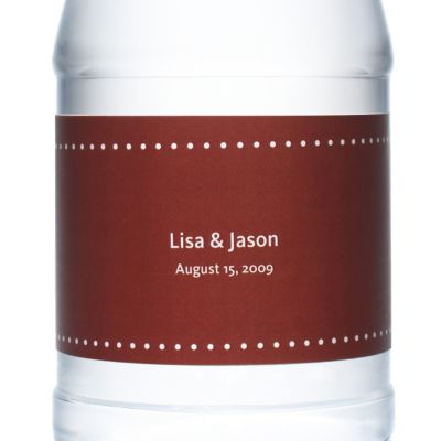 Personalized Water Bottles - Pin Dot (Red)