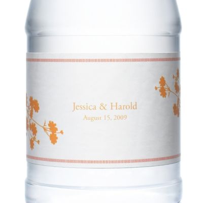 Personalized Water Bottles - Foliage (Orange)