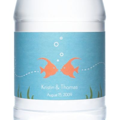 Personalized Water Bottles - Kissing Fish