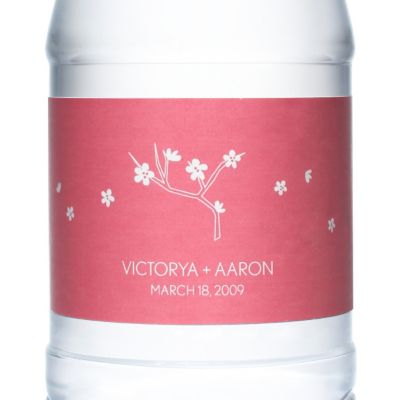 Personalized Water Bottles - Pink Blossom