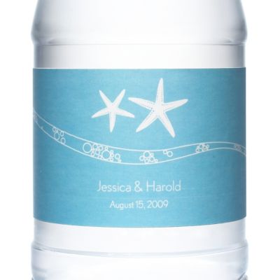 Personalized Water Bottles - Starfish (Blue)