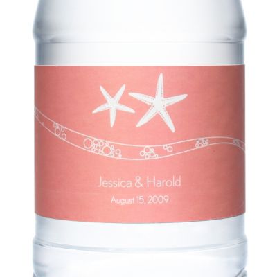 Personalized Water Bottles - Starfish (Pink)