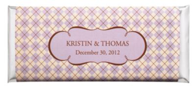 Personalized Large HERSHEY'S® Chocolate Bars - Argyle (Lavender)