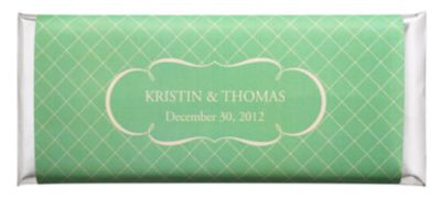 Personalized Large HERSHEY'S® Chocolate Bars - Argyle (Mint)