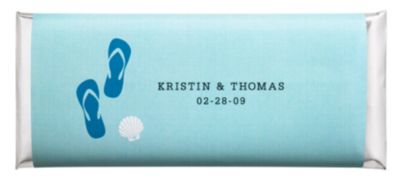 Personalized Large HERSHEY'S® Chocolate Bars - Flip Flops (Blue)