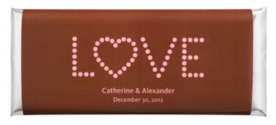 Personalized Large HERSHEY'S® Chocolate Bars - LOVE (Pink/Brown)