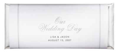 Personalized Large HERSHEY'S® Chocolate Bars - Our Wedding Day (Silver)