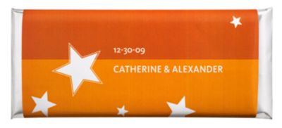 Personalized Large HERSHEY'S® Chocolate Bars - Stars (Orange)