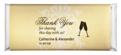 Personalized Large HERSHEY'S® Chocolate Bars - Toasting Flutes (Yellow)