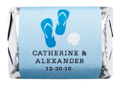 Personalized HERSHEY'S NUGGETS® Chocolates - Flip-Flops (Blue)