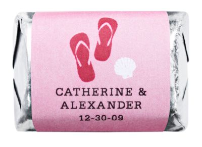 Personalized HERSHEY'S NUGGETS® Chocolates - Flip-Flops (Pink)