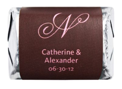 Personalized HERSHEY'S NUGGETS® Chocolates - Initial (Pink/Brown)