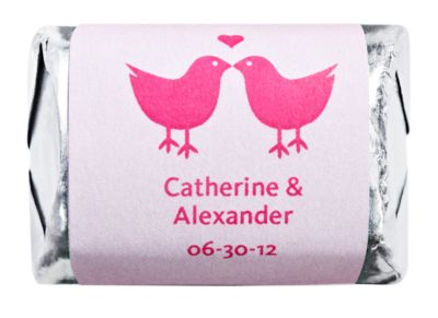 Personalized HERSHEY'S NUGGETS® Chocolates - Lovebirds (Pink)